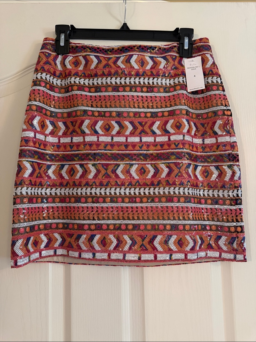 Banana Republic Multicolor Sequin Geometric Mini Skirt
